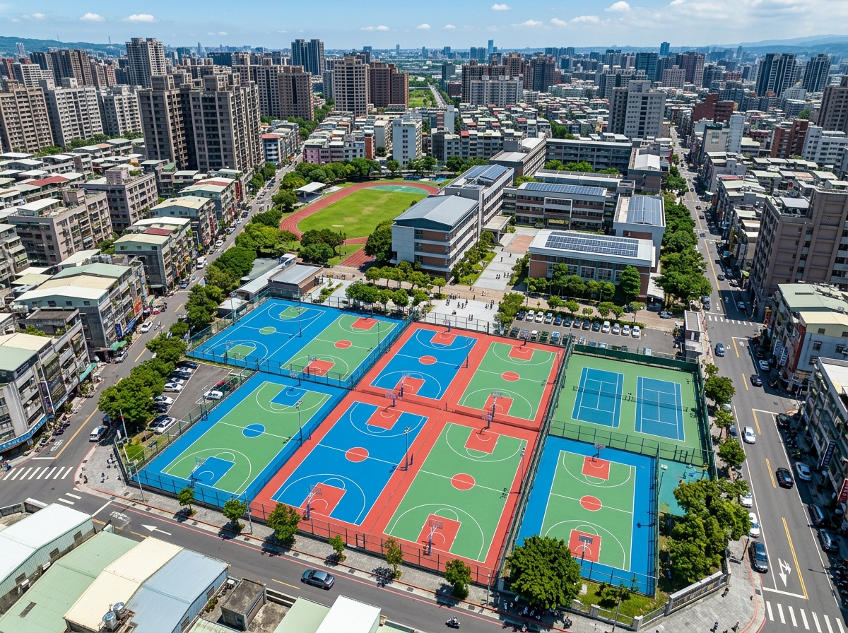 保定市全塑型塑胶跑道硅PU篮球场 - 价格